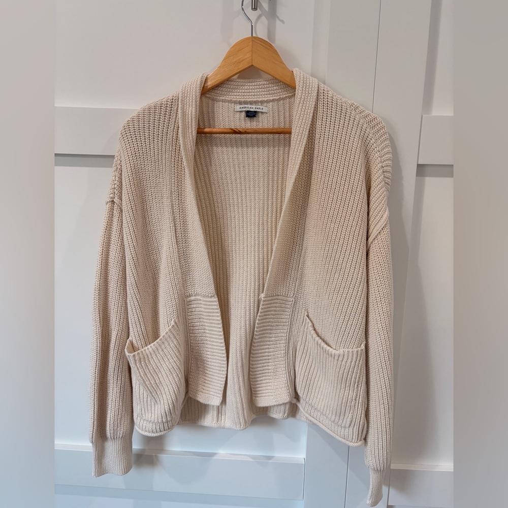 American Eagle Cardigan Cover Up - Cream - Size Small